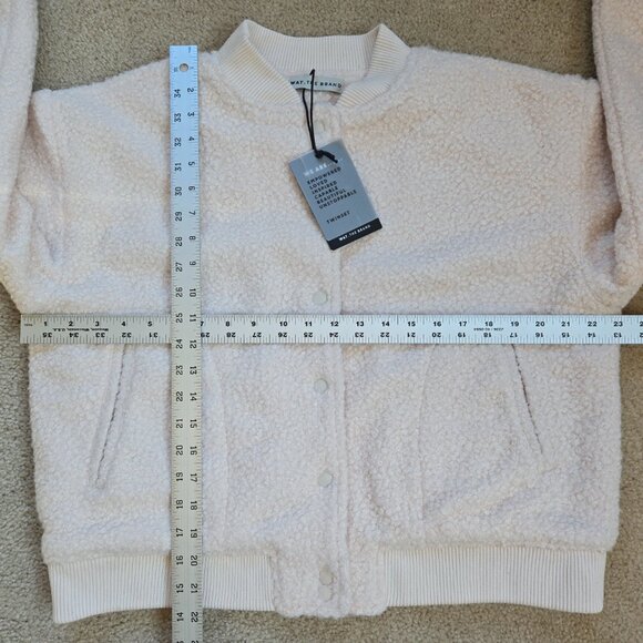 NWT Wat The Brand Insulated Sherpa Bomber Jacket - Picture 3 of 9